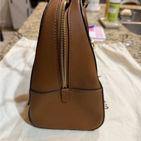 Michael Kors Brown Saffiano Leather Satchel - Picture 3 of 7